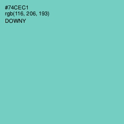 #74CEC1 - Downy Color Image