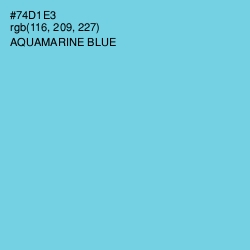 #74D1E3 - Aquamarine Blue Color Image