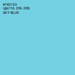 #74D1E4 - Sky Blue Color Image