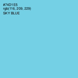 #74D1E5 - Sky Blue Color Image