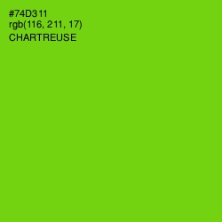 #74D311 - Chartreuse Color Image