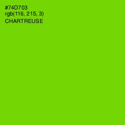 #74D703 - Chartreuse Color Image