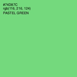 #74D87C - Pastel Green Color Image