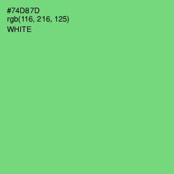 #74D87D - Pastel Green Color Image