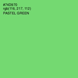 #74D970 - Pastel Green Color Image