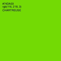 #74DA03 - Chartreuse Color Image