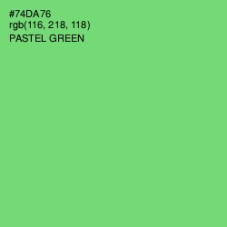 #74DA76 - Pastel Green Color Image