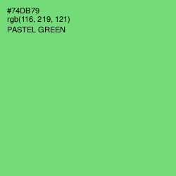 #74DB79 - Pastel Green Color Image