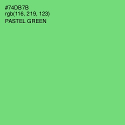 #74DB7B - Pastel Green Color Image