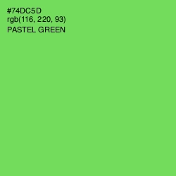 #74DC5D - Pastel Green Color Image