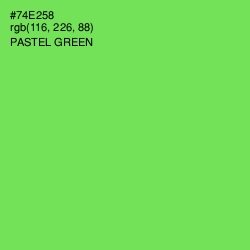 #74E258 - Pastel Green Color Image