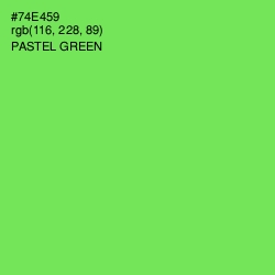 #74E459 - Pastel Green Color Image