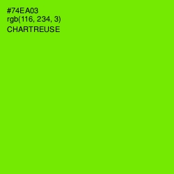 #74EA03 - Chartreuse Color Image