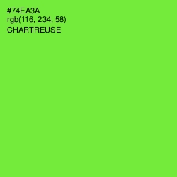 #74EA3A - Chartreuse Color Image