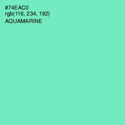 #74EAC0 - Aquamarine Color Image