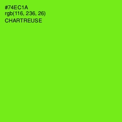 #74EC1A - Chartreuse Color Image
