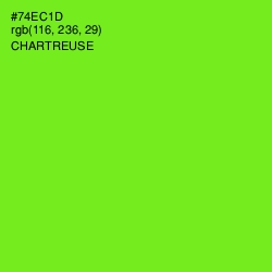 #74EC1D - Chartreuse Color Image