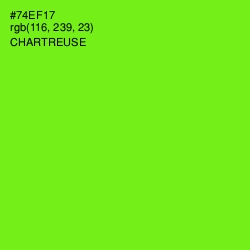 #74EF17 - Chartreuse Color Image