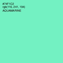 #74F1C2 - Aquamarine Color Image