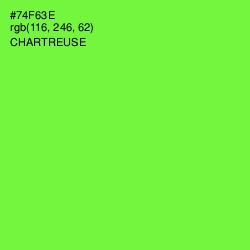 #74F63E - Chartreuse Color Image