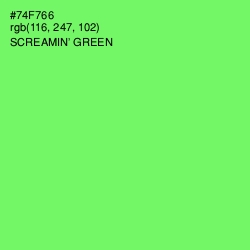 #74F766 - Screamin' Green Color Image