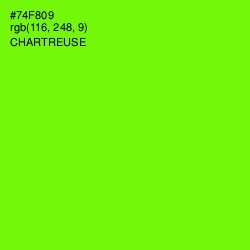 #74F809 - Chartreuse Color Image