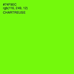 #74F90C - Chartreuse Color Image