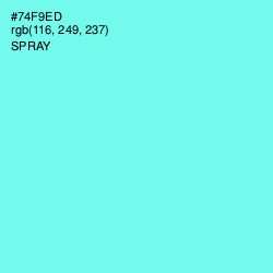 #74F9ED - Spray Color Image