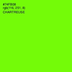 #74FB08 - Chartreuse Color Image
