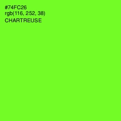 #74FC26 - Chartreuse Color Image