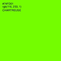 #74FD01 - Chartreuse Color Image