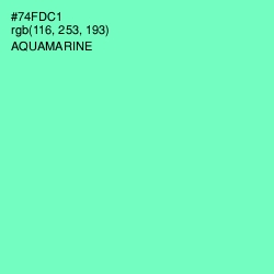 #74FDC1 - Aquamarine Color Image