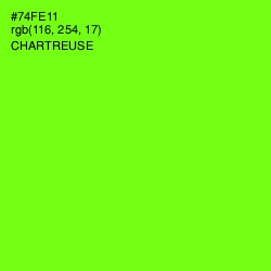 #74FE11 - Chartreuse Color Image