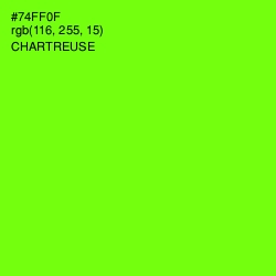 #74FF0F - Chartreuse Color Image