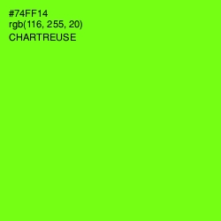 #74FF14 - Chartreuse Color Image