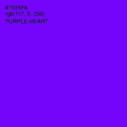 #7505FA - Purple Heart Color Image