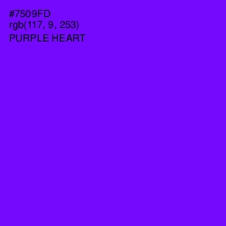 #7509FD - Purple Heart Color Image