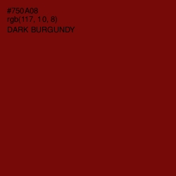 #750A08 - Dark Burgundy Color Image