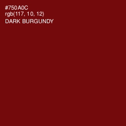 #750A0C - Dark Burgundy Color Image