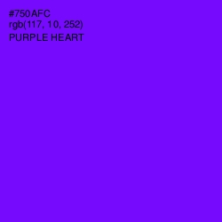 #750AFC - Purple Heart Color Image