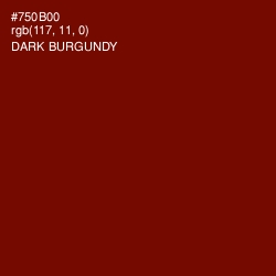 #750B00 - Dark Burgundy Color Image