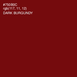 #750B0C - Dark Burgundy Color Image