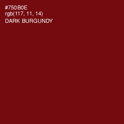 #750B0E - Dark Burgundy Color Image