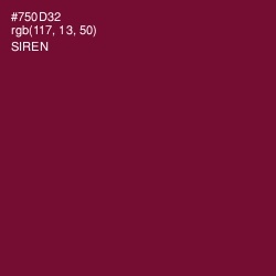 #750D32 - Siren Color Image