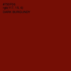 #750F06 - Dark Burgundy Color Image