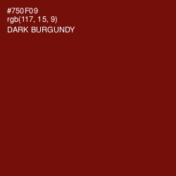 #750F09 - Dark Burgundy Color Image