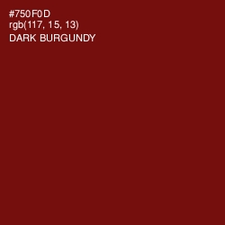 #750F0D - Dark Burgundy Color Image