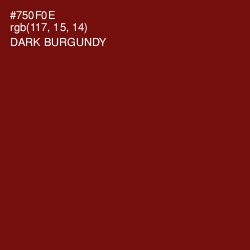 #750F0E - Dark Burgundy Color Image