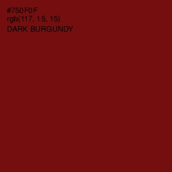 #750F0F - Dark Burgundy Color Image