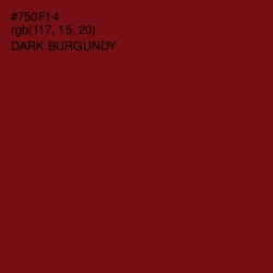 #750F14 - Dark Burgundy Color Image